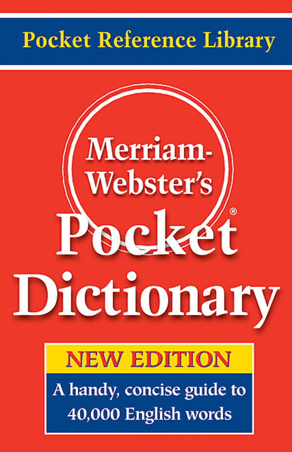 Buy Merriam-Webster's Pocket Dictionary