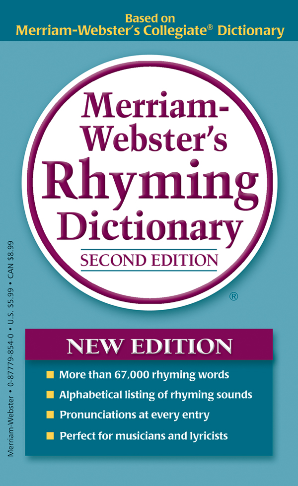 Buy Merriam-Webster's Rhyming Dictionary (Mass-Market) - 600 x 979 jpeg 357kB