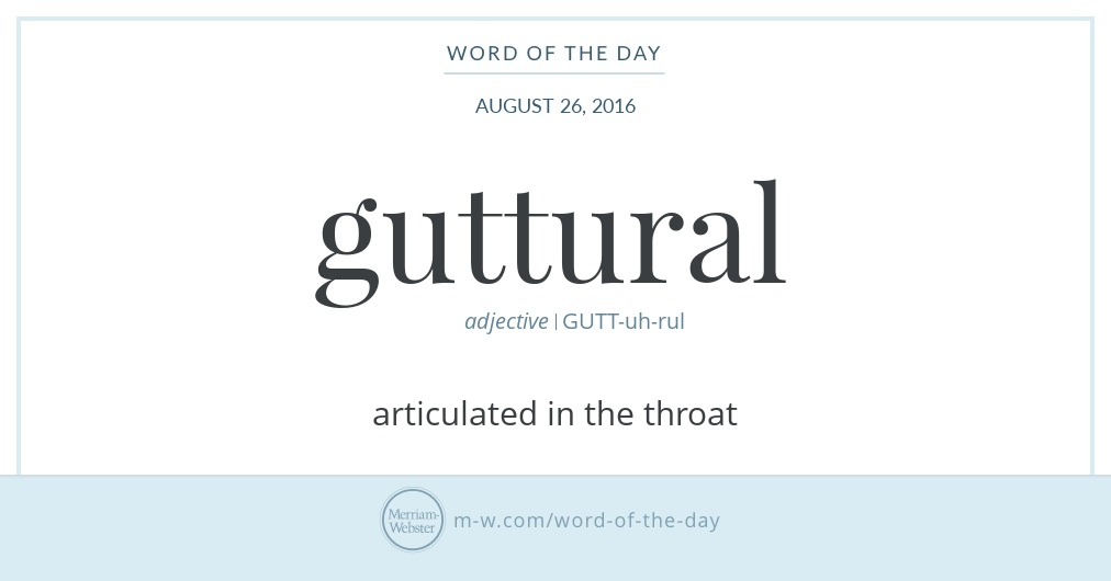 guttural growl definition