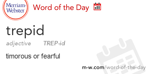 Word of the Day Trepid MerriamWebster