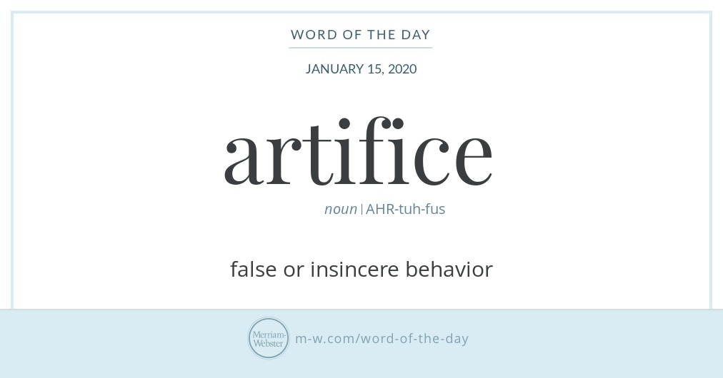 What Is Another Word For Artifice at Joanne Lear blog