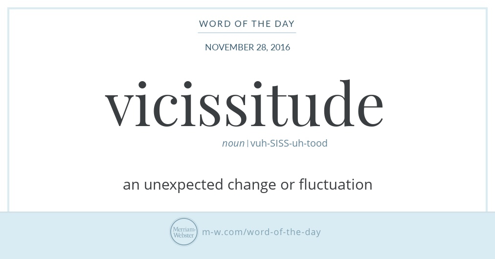 Word of the Day Vicissitude Merriamster