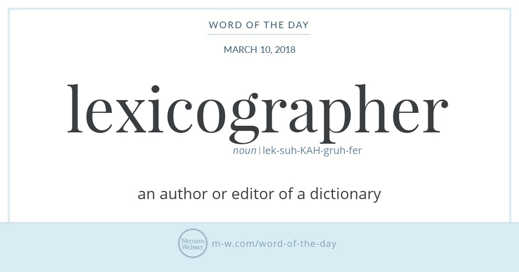 Word Of The Day: Lexicographer 