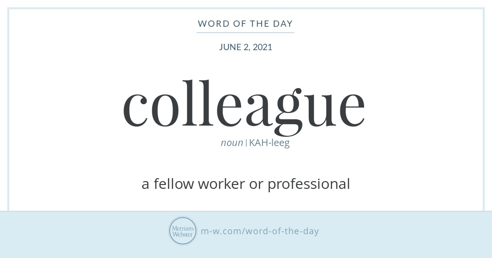 Korean Word of the Day - colleague (noun) -  Blog