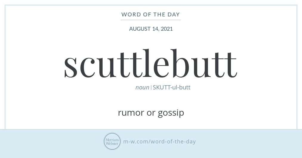 definition of scuttlebutt