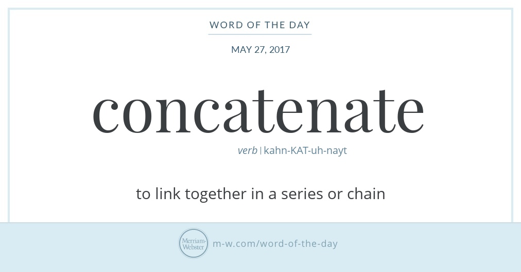Concatenate Meaning 8683