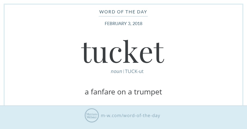 Word of the Day Tucket Merriamster