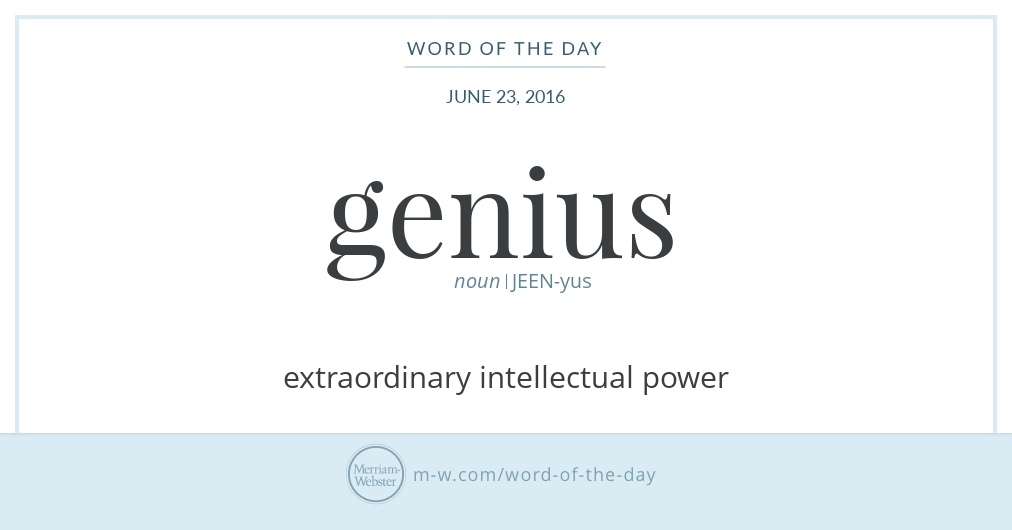 word genius word of the day