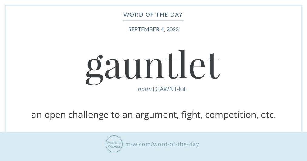 Word of the Day Gauntlet Merriamster