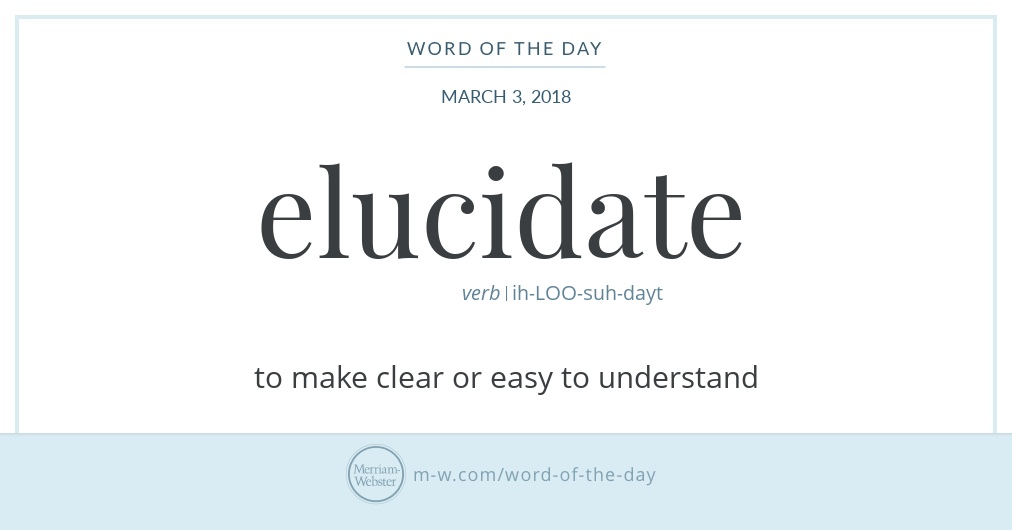 elucidate meaning in english