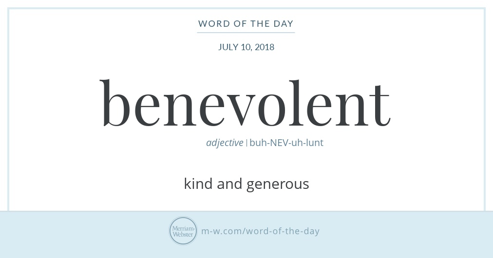 Word of the day. Benevolent перевод. Benevolent. Фонд Марк Беневолент.