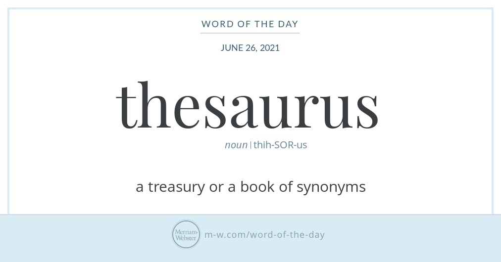 Word of the Day Thesaurus Merriamster