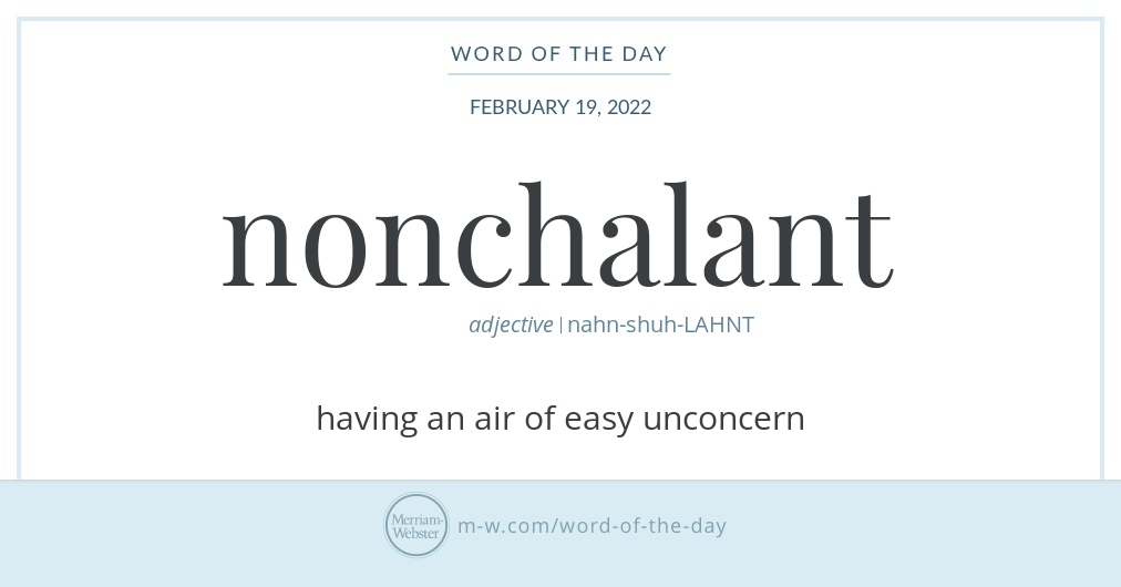 French Word For Nonchalant