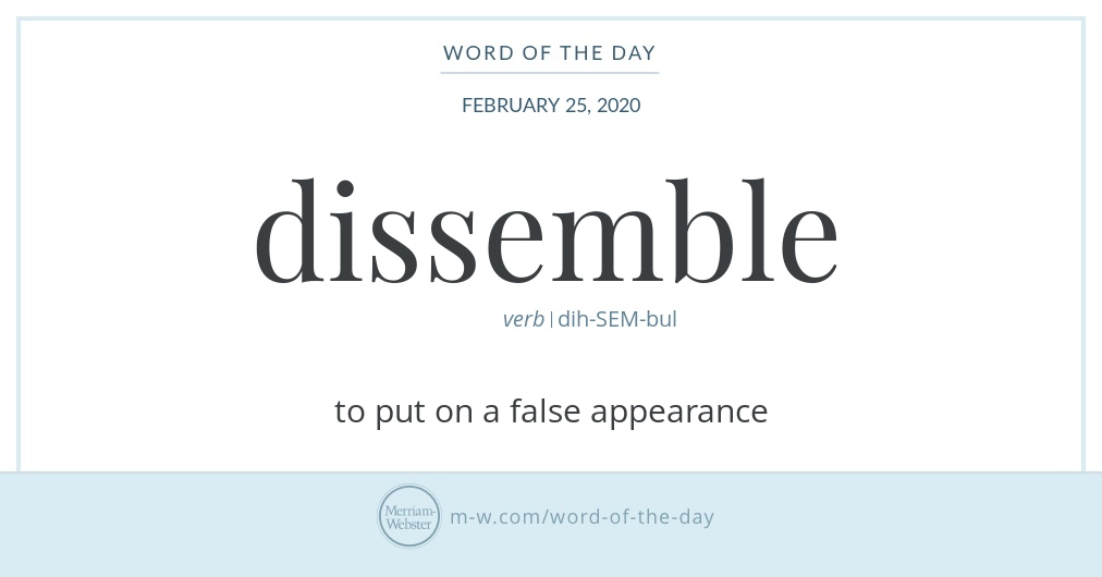 word-of-the-day-dissemble-merriam-webster