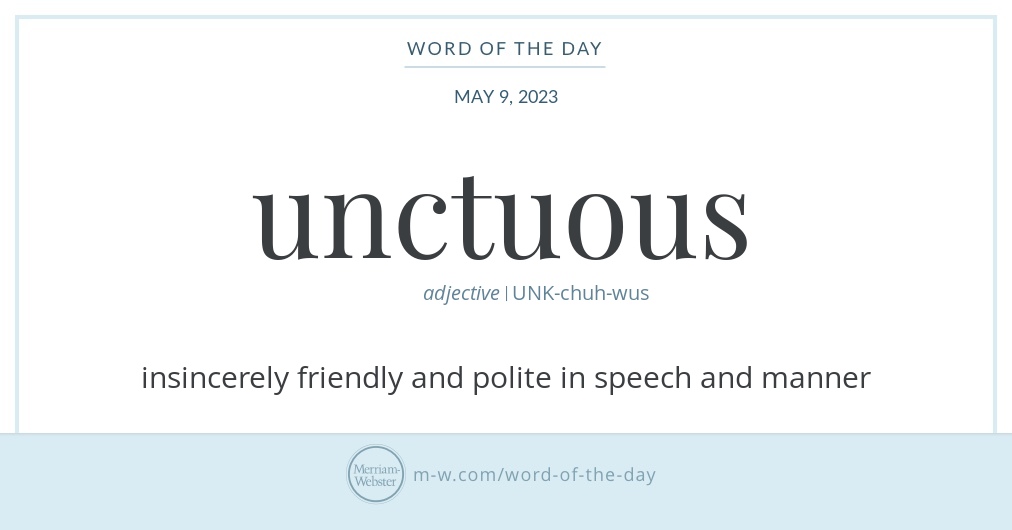 Unctuous Definition