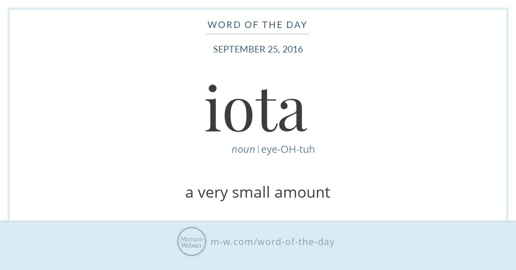 definition of iota account
