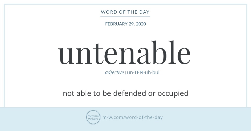 Untenable